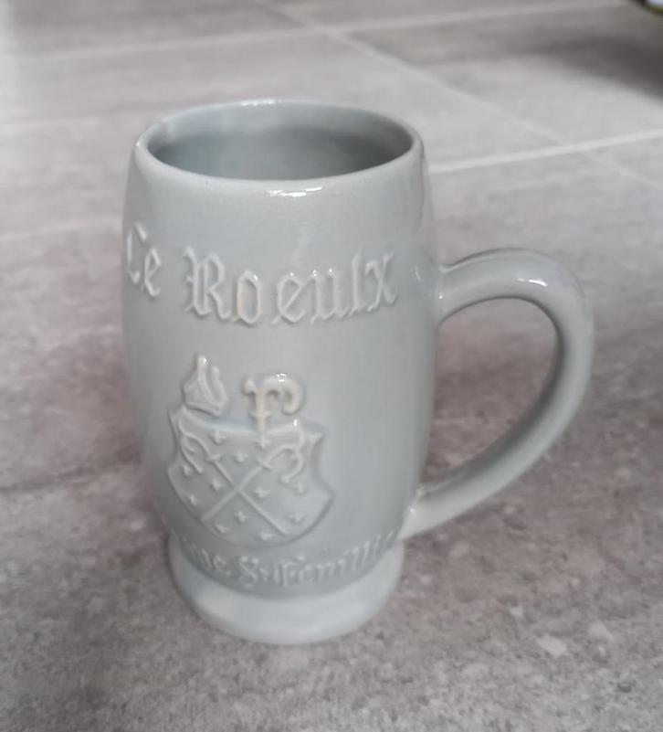 Mok Saint-Feuillien Abdij Le Roeulx, Verzamelen, Biermerken, Zo goed als nieuw, Pul(len), Overige merken, Ophalen of Verzenden