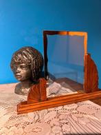 Cadre photo vintage, cadre en bois avec verre - "Style Art D, Enlèvement ou Envoi
