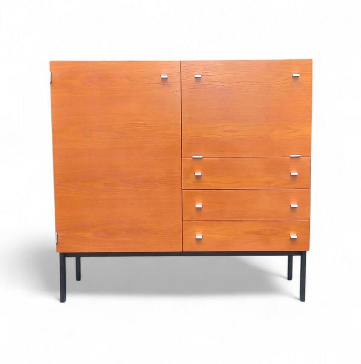 Vintage dressoirkast Pierre Guariche Meurop, Huis en Inrichting, Woonaccessoires | Overige, Zo goed als nieuw, Ophalen
