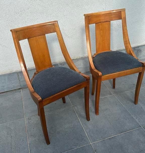 4 chaises, style « empire », Antiquités & Art, Antiquités | Meubles | Chaises & Canapés, Enlèvement