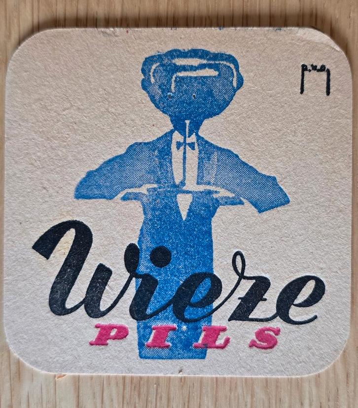 Wieze Pils onderzetter Bierviltje Bierdeckel Coaster, Verzamelen, Biermerken, Gebruikt, Viltje(s), Verzenden