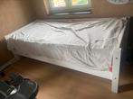 Stevig 1 persoons bed, Huis en Inrichting, Slaapkamer | Bedden, Ophalen, Zo goed als nieuw, Wit, 200 cm