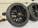 19inch Porsche Toureg Black Style Velgen Zgn Winterbanden 5x, Auto-onderdelen, Banden en Velgen, 19 inch, Gebruikt, -, 265 mm