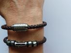 2 Armbandjes, Bijoux, Sacs & Beauté, Bracelets, Enlèvement, Neuf, Cuir, Avec bracelets à breloques ou perles