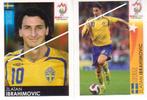 Panini / Euro 2008 / Ibrahimovic / 2 Autocollants, Collections, Affiche, Image ou Autocollant, Envoi, Neuf