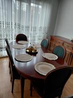 eettafel met stoelen en kast, Maison & Meubles, Salles à manger complètes, Enlèvement, Utilisé, 4 à 6 chaises