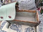 Prachtig beschilderd poppenwiegje, Ophalen, Gebruikt