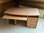 Bureau massief grenen met uitschuifbaar blad en 3 schuiven, Huis en Inrichting, Ophalen, Gebruikt, Bureau