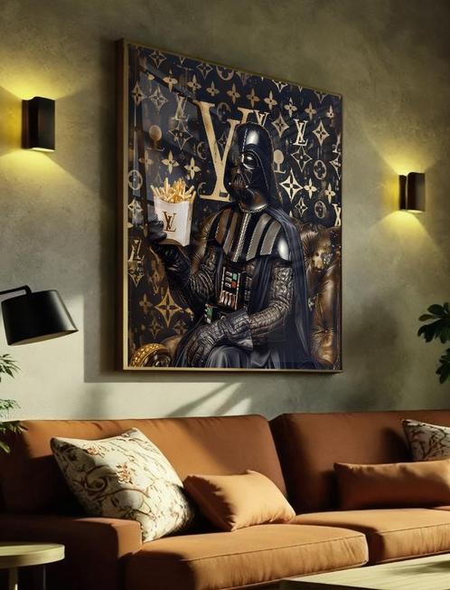 Uniek XXL Glasschilderij | Darth Vader x Louis V - 6 sizes, Huis en Inrichting, Woonaccessoires | Schilderijen, Tekeningen en Foto's