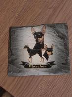 Stenen tegeltje/plaquette : Pinscher, Verzenden
