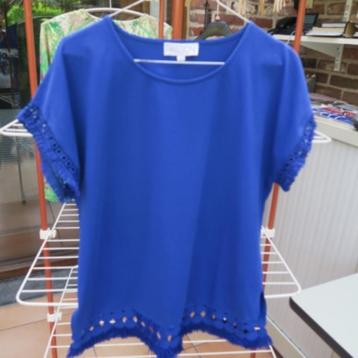 Blouse blauw detail onderaan Passioni mt L beschikbaar voor biedingen