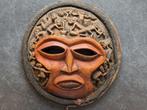 Afrikaans masker hout groot rond decoratief, Antiek en Kunst, Kunst | Beelden en Houtsnijwerken, Ophalen of Verzenden