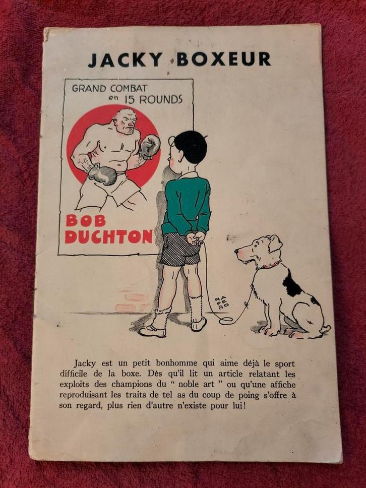 ZELDZAME BOKSSTRIP: JACKY BOXER 1937, Sport en Fitness, Boksen, Ophalen of Verzenden
