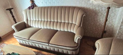 Zetel salon mohair velours beige barok vintage als nieuw!, Antiek en Kunst, Antiek | Meubels | Stoelen en Sofa's, Ophalen