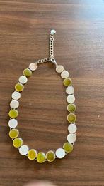 Halsketting zilverkleurig/groen, Handtassen en Accessoires, Kettingen, Ophalen of Verzenden, Zo goed als nieuw, Groen, Zilver