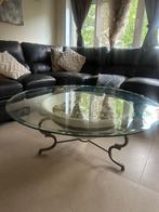 Table de salon fer forgé et verre, Maison & Meubles, Tables | Tables de salon, Enlèvement, Utilisé, Rond, Autres matériaux