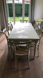 Houten tafel, Huis en Inrichting, Ophalen, Gebruikt, 6 tot 8 stoelen