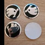 Skoda stickers voor de wieldoppen dia 56 mm, Auto diversen, Autostickers, Ophalen of Verzenden