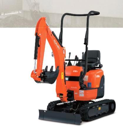 Mini-pelle Kubota 1,1T, Tuin en Terras, Hand-tuingereedschap, Gebruikt, Schop, Ophalen