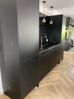 Luxe Mat Zwarte Eilandkeuken+GEDEMONTEERD DIRECTBESCHIKBAAR, Huis en Inrichting, Keuken | Complete keukens, Zwart, Overige typen