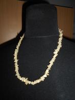 Collier en pierre naturelle beige, Comme neuf, Beige, Enlèvement ou Envoi, Pierre ou Minéral