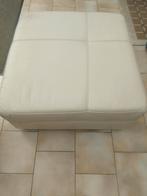 Poef leder, Huis en Inrichting, Ophalen, Gebruikt, Vierkant, Leer