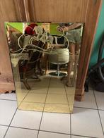 Oude jaren 30 spiegel geslepen en gesableerd, Antiek en Kunst, Ophalen, 50 tot 100 cm, Minder dan 100 cm