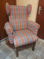 Fauteuil vintage en tissu, Vintage, Zo goed als nieuw, Hout, Ophalen