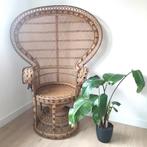 Vintage rotan pauwenstoel "Emanuelle" in rotan, Ophalen, Gebruikt, Riet of Rotan