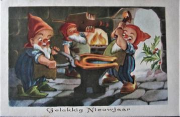 FANTASIEKAARTEN- KABOUTERS IN DE SMIDSE, Enlèvement ou Envoi, 1940 à 1960, Affranchie, Autres thèmes