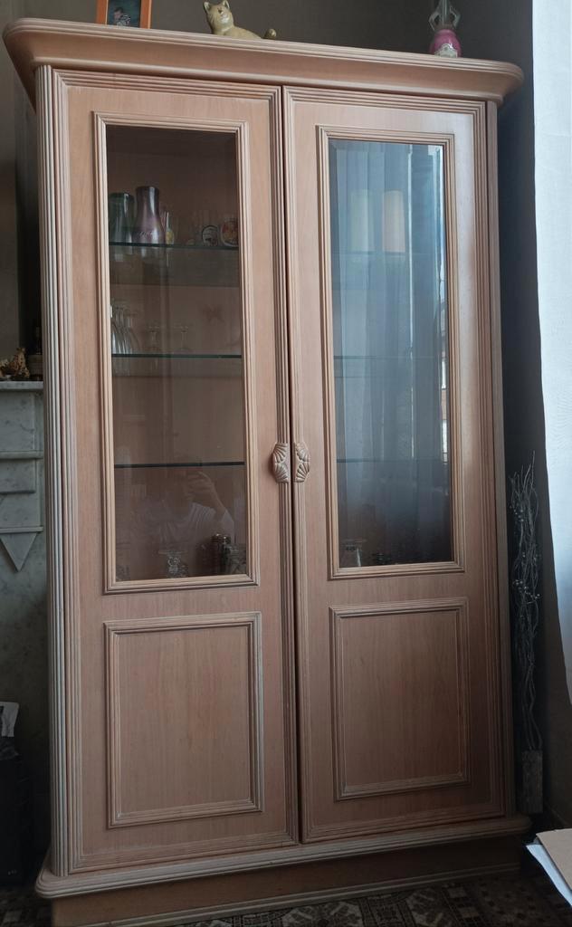 Volledige eetkamer+salontafel, Huis en Inrichting, Kasten | Vitrinekasten, Zo goed als nieuw, Ophalen