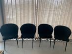 4 mooie zwarte stoelen bouclé, Ophalen, Zo goed als nieuw