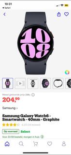 Samsung Galaxy Watch 6 ongeopend, Handtassen en Accessoires, Smartwatches, Nieuw, Android, GPS, Samsung
