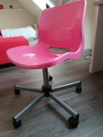 Roze bureaustoel op wieltjes, Ophalen, Zo goed als nieuw, Roze, Bureaustoel