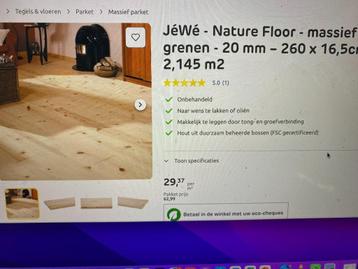 Nieuwe planken vloer 13 vierkante meter  beschikbaar voor biedingen