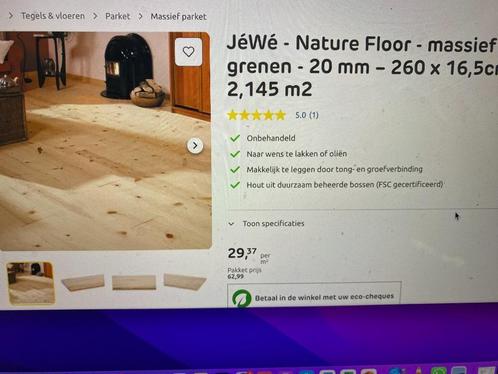 Nieuwe planken vloer 13 vierkante meter, Doe-het-zelf en Bouw, Hout en Planken, Nieuw, Plank, Vuren, 250 tot 300 cm, 50 mm of meer