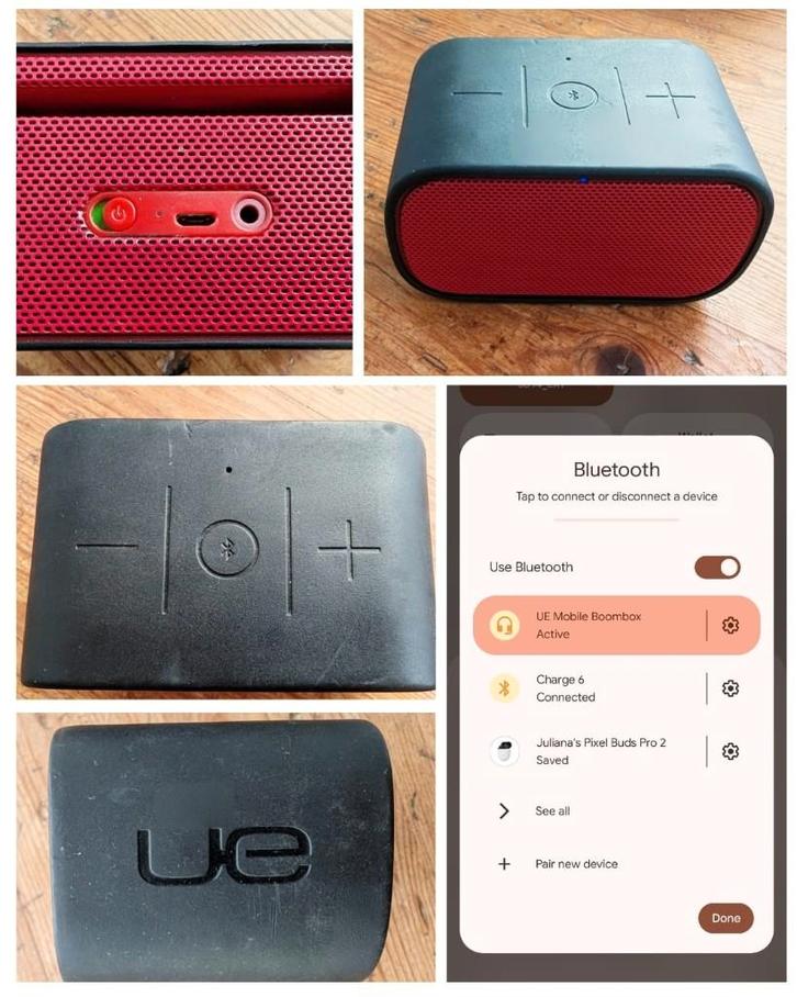 Logitech Draagbare Luidspreker - UE Mobile BoomBox 984000256, Audio, Tv en Foto, Luidsprekerboxen, Gebruikt, Center speaker, Overige merken