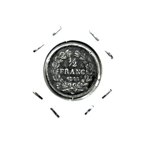 1/2 frank Frankrijk 1845 B (Rouen) zilver., Postzegels en Munten, Munten | Europa | Niet-Euromunten, Losse munt, Frankrijk, Zilver