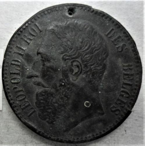 Souvenirmedaille van de grote wedstrijd 37,8 mm Léopold II 1, Postzegels en Munten, Penningen en Medailles, Overige materialen