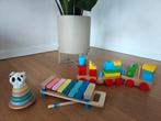 Houten trein en xylofoon., Kinderen en Baby's, Speelgoed | Houten speelgoed, Ophalen, Zo goed als nieuw, Rij- of Hobbelspeelgoed