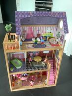 Groot poppenhuis Kidkraft + popjes van Goki., Kinderen en Baby's, Speelgoed | Poppenhuizen, Ophalen, Zo goed als nieuw, Poppenhuis