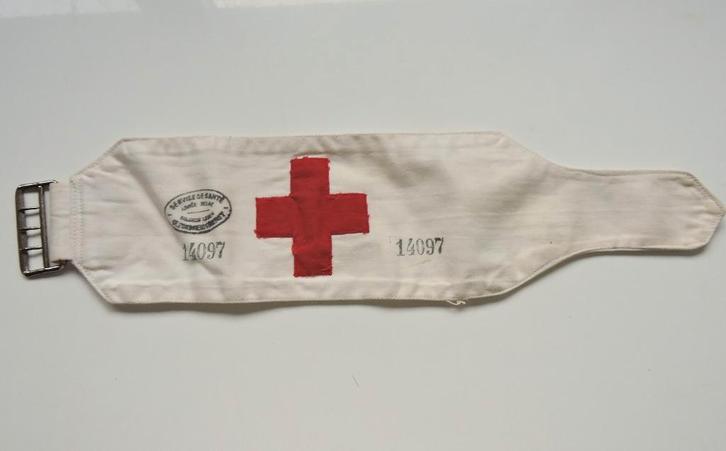 ABBL voormalige armband GEZONDHEIDSDIENST, Verzamelen, Militaria | Tweede Wereldoorlog, Overige soorten, Ophalen of Verzenden