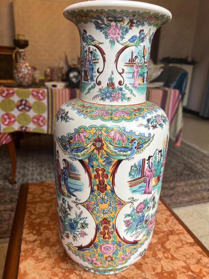 Vase chinois 40cm sceau 天 公 右 后, Antiek en Kunst, Antiek | Vazen, Ophalen