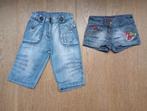 capri et short en jean fille - taille 116 (6 ans), Kinderen en Baby's, Kinderkleding | Maat 116, Ophalen, Gebruikt, Meisje, Setje