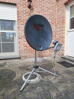 Satelliet schotelset Triax met Duo lnb Twin voor camping, Gebruikt, (Schotel)antenne, Ophalen