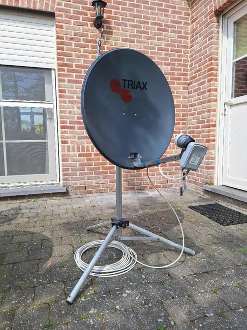 Ensemble d'antennes paraboliques Triax avec Duo LNB Twin, TV, Hi-fi & Vidéo, Antennes paroboliques, Utilisé, Antenne (parabolique)