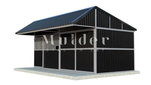 Buitenstal | 1 paardenbox met opslag | NIEUW | Voorraad, Dieren en Toebehoren, Stalling en Weidegang, Opfok, Stalling, Weidegang