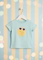 Schattig lichtblauw T-shirt met zonnige print, Kinderen en Baby's, Babykleding | Maat 86, Verzenden