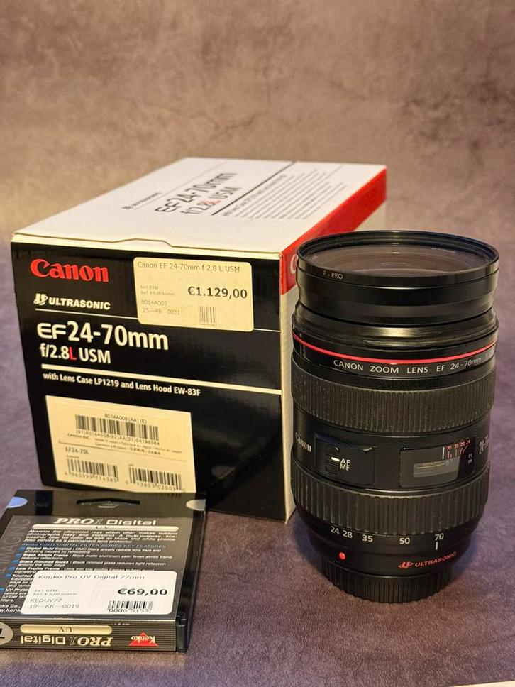 Canon EF24-70mm f/2.8L USM Zoom Lens, TV, Hi-fi & Vidéo, Photo | Lentilles & Objectifs, Comme neuf, Zoom, Enlèvement