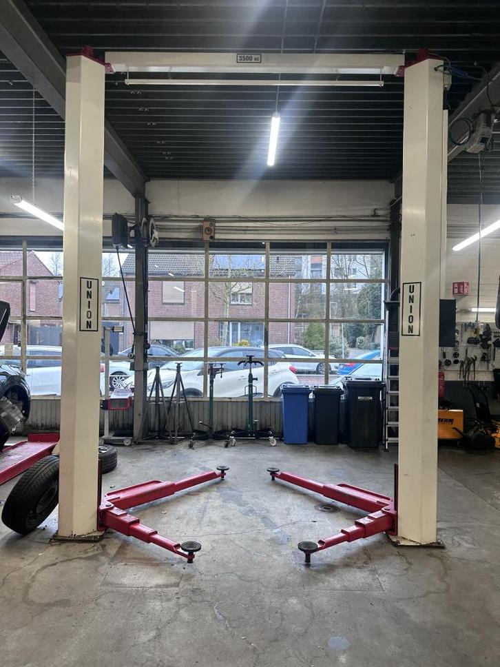 Union 2 kolommer / 2 koloms hefbrug 3500KG 2015 drempelvrij, Auto diversen, Autogereedschap